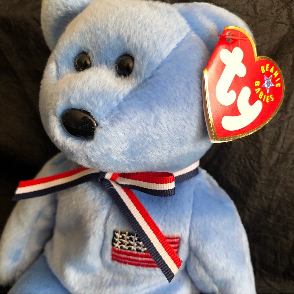2001 Ty Beanie Baby America Commemorative Blue Patriotic September 11th Bear nwt - Picture 2 of 10